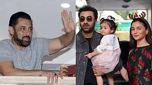 Salman Khan, Ranbir Kapoor, Alia Bhatt, Raha