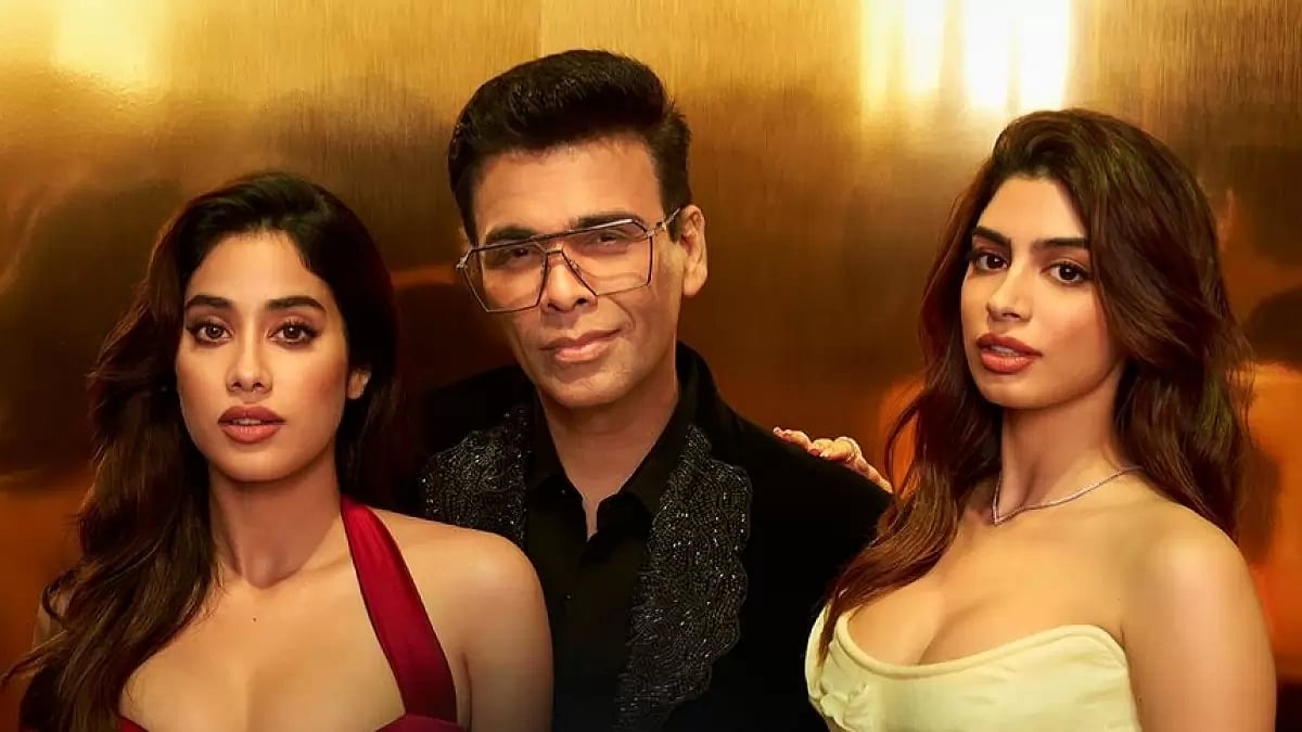 Karan Johar, Janhvi Kapoor, Khushi Kapoor