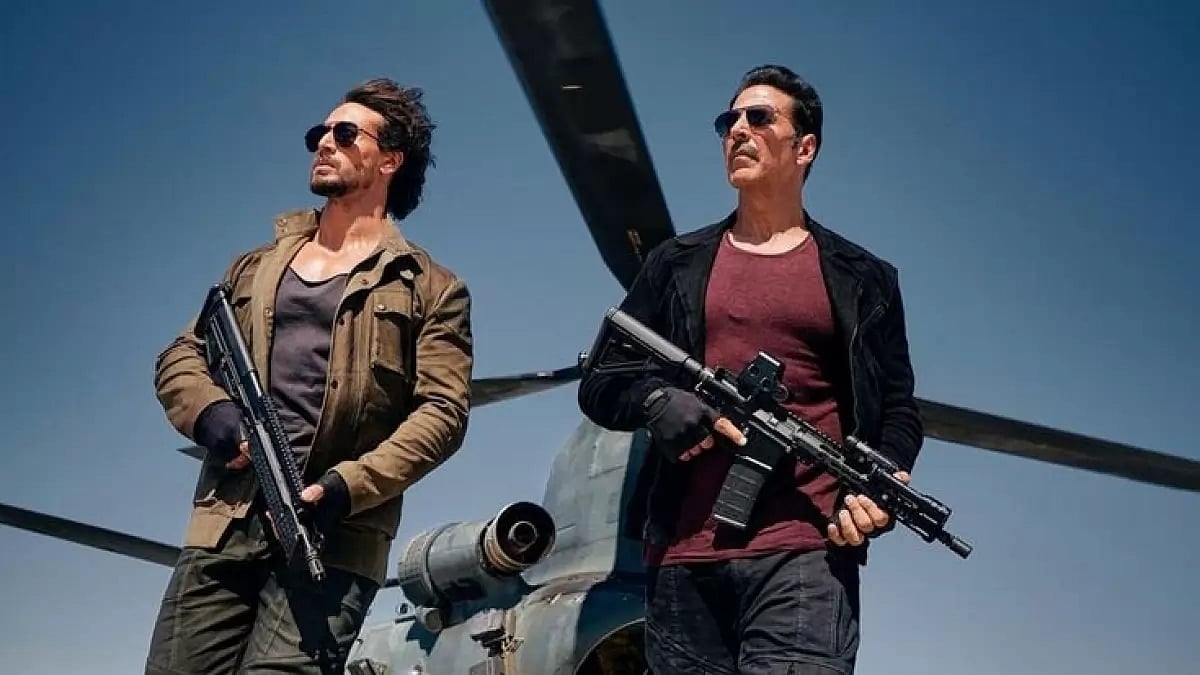 Actors Akshay Kumar and Tiger Shroff