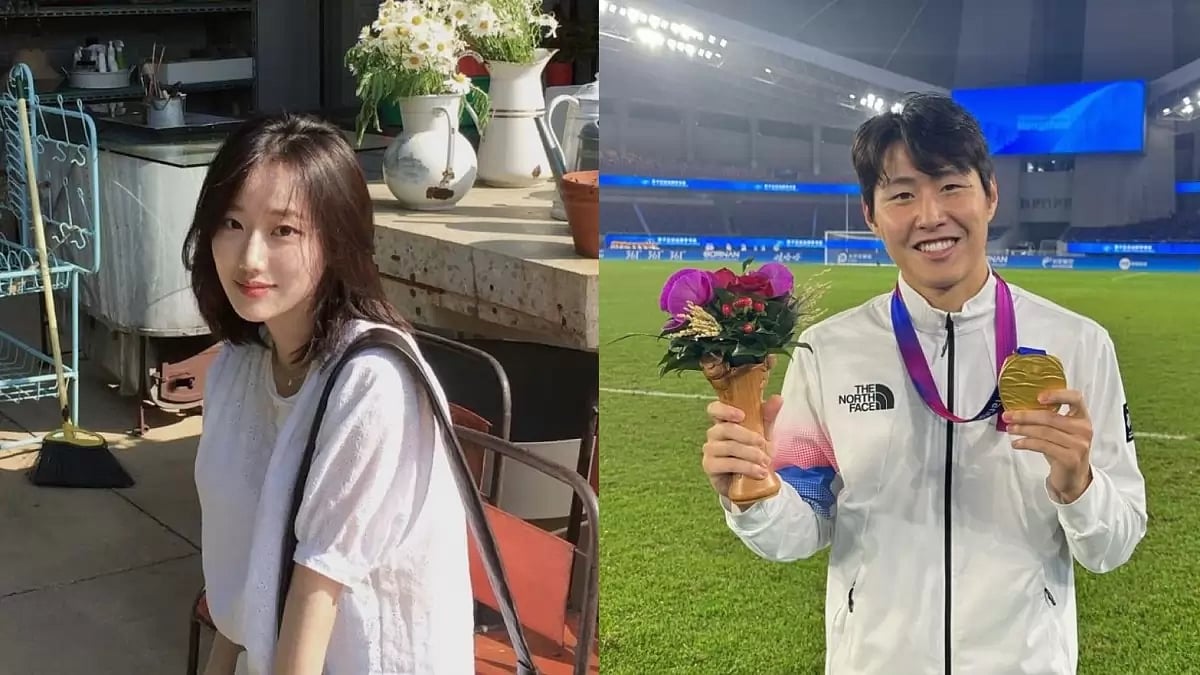 Lee Na-eun and Lee Kang-in