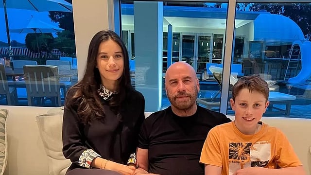 John Travolta Shares Festive Pictures With Kids Ella And Ben