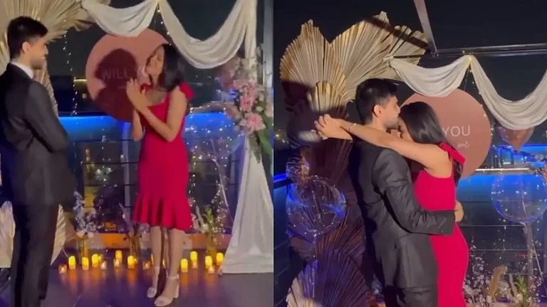 Jheel Mehta and her boyfriend, Aditya - null