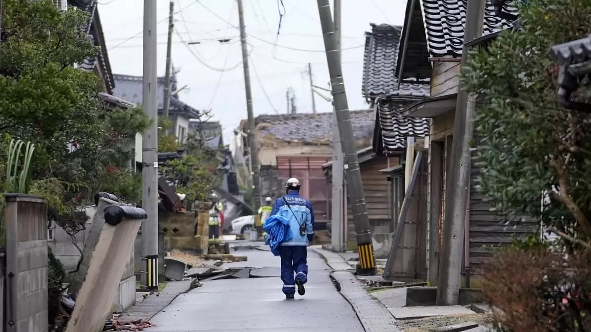 The view of street in earthquake-hit Japan.