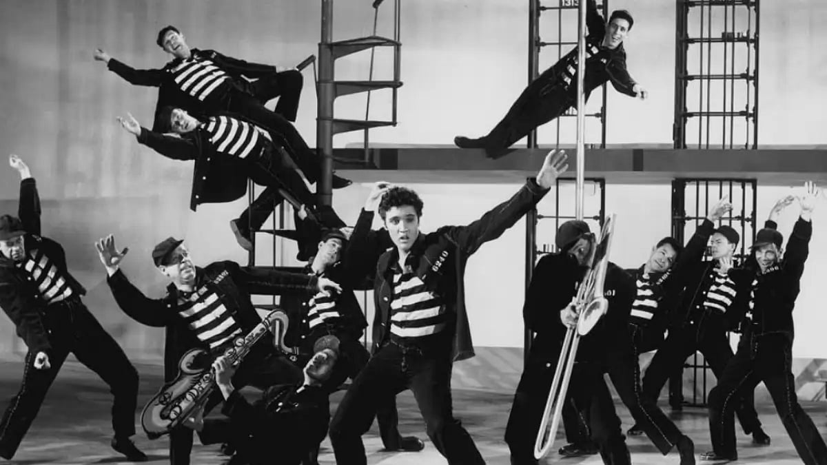 Elvis Presley performs 