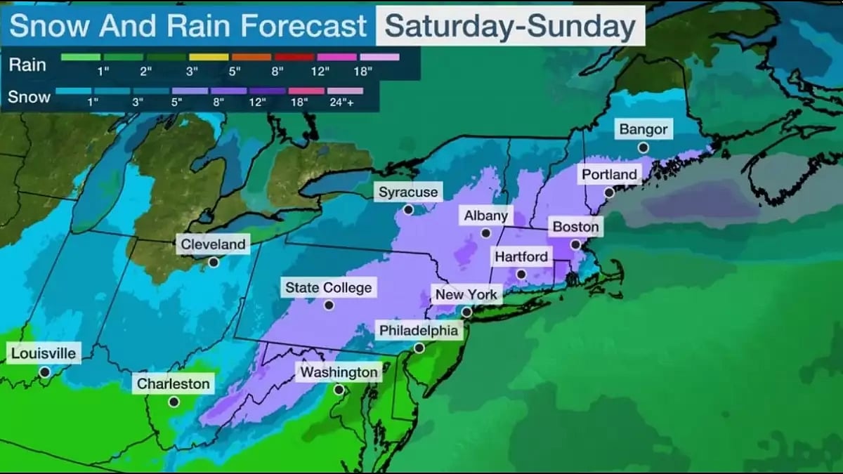 Snow And Rain Forecast