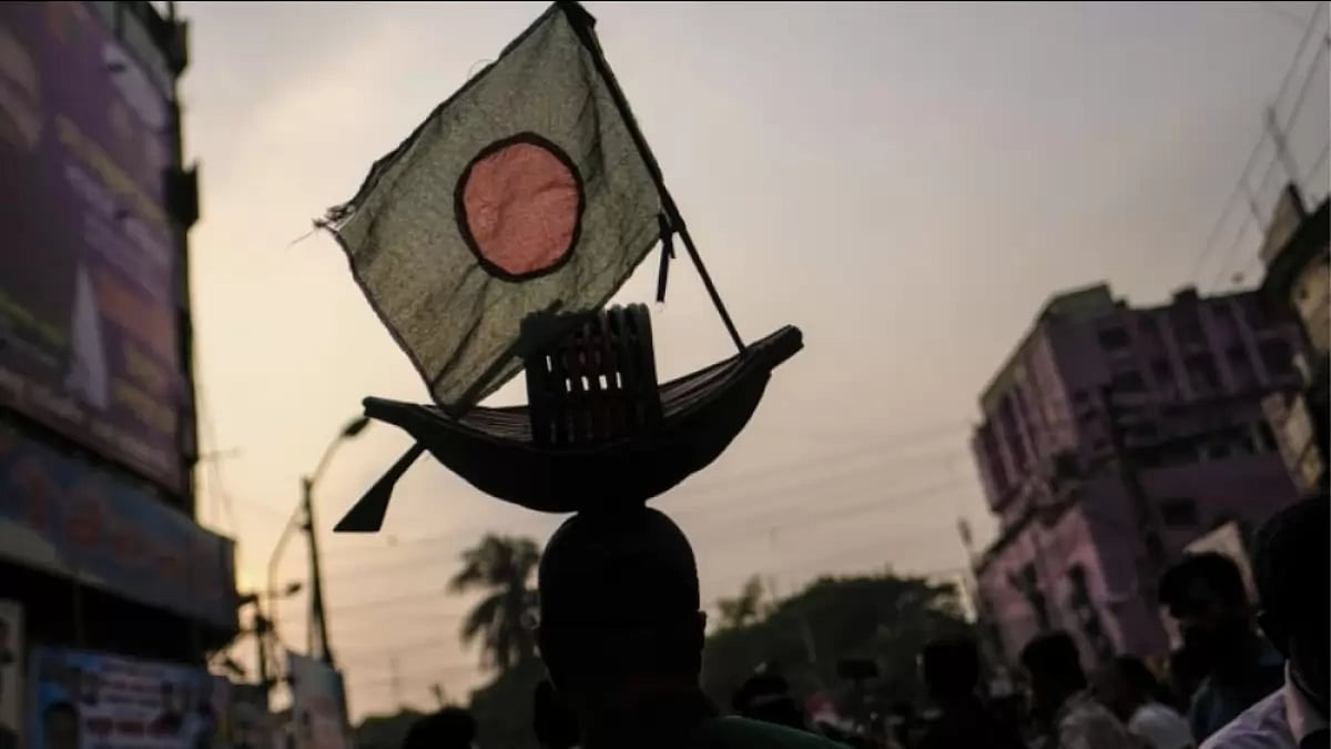 File Photo : A cutout of The Awami League's election symbol: a boat