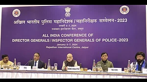 Union Home Minister Amit Shah at 58th conferences of DGPs and IGPs in Jaipur, Rajasthan.