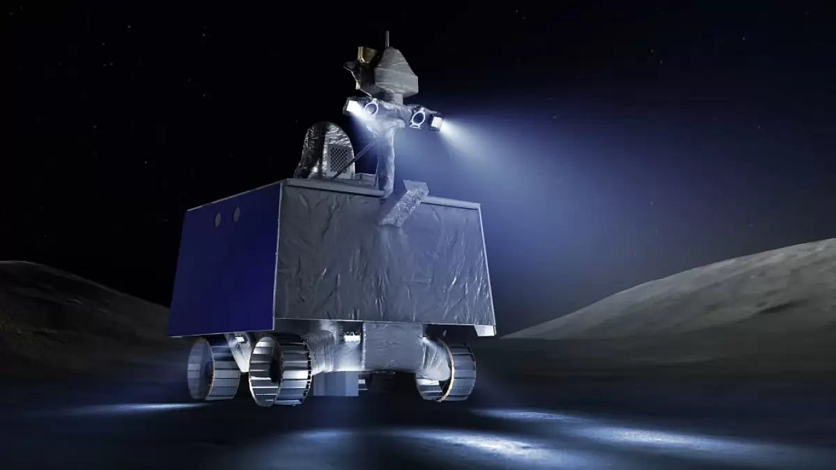 An artist’s concept of the completed design of NASA’s VIPER