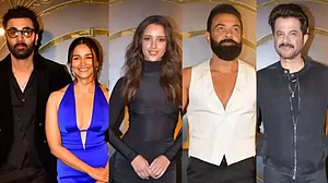 Ranbir Kapoor, Rashmika Mandanna, Anil Kapoor and other actors attended Animal success bash.