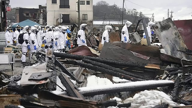Japan Earthquake Leaves Behind Trail Of Destruction