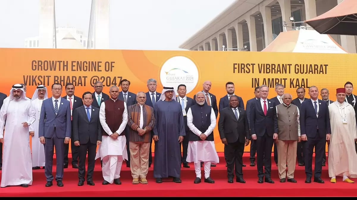 Opening ceremony of Vibrant Summit 2024 in Gandhinagar, Gujarat.