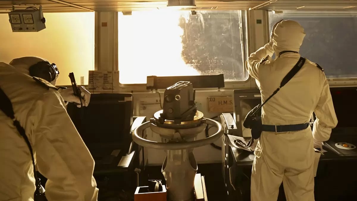 Sea Viper missiles are fired in the Red Sea