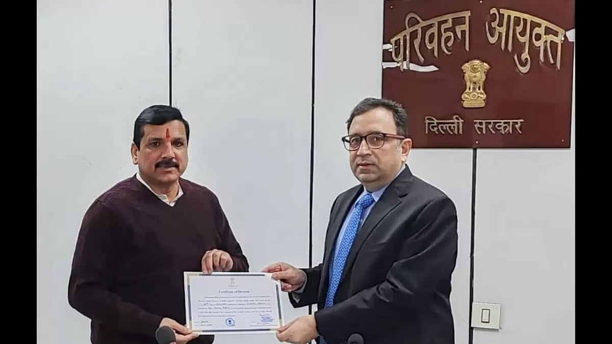 AAP candidate Sanjay Singh won unopposed in Rajya Sabha elections.