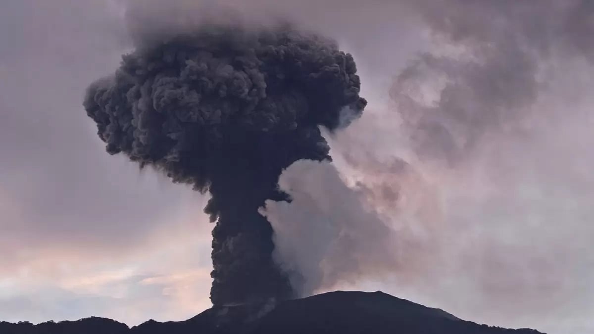 Indonesia's Mount Marapi erupts again. 