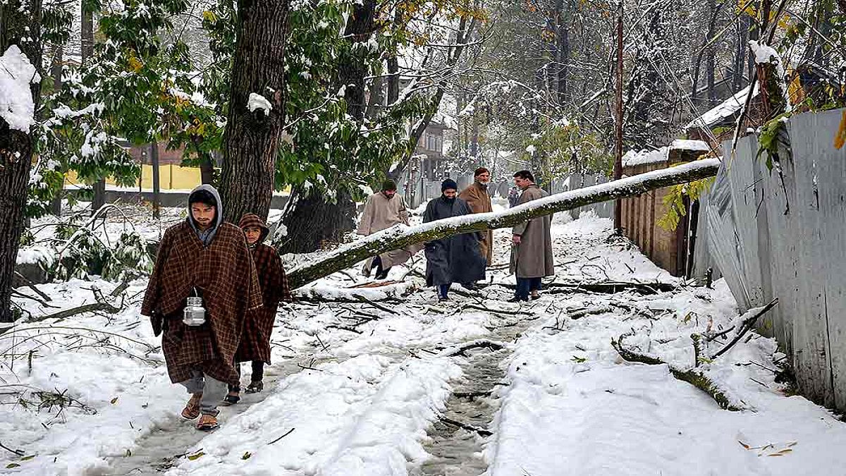 Parts Of Kashmir Receive Fresh Snowfall