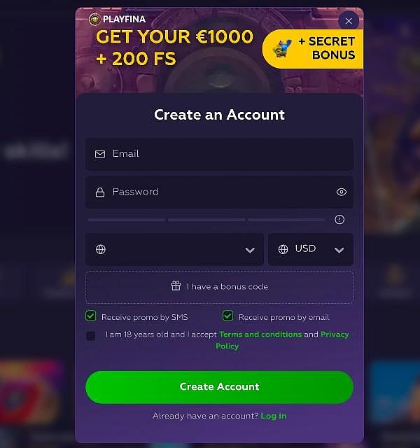 2. Create an Account
