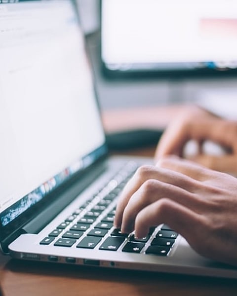 Asking queries online and researching