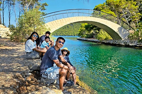 Rahul B. Shinagare from Pune along with family during his trip to Croatia this year