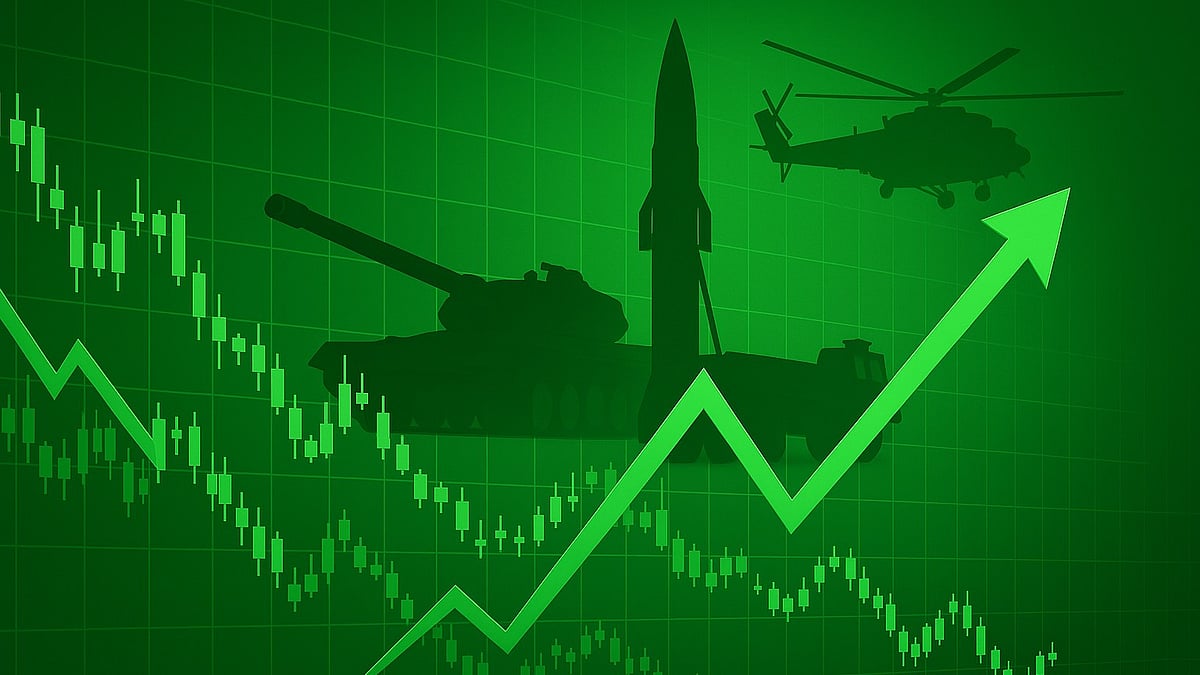 Nifty India Defence index has surged more than 80 per cent since the start of this financial year. (AI-Generated) - Microsoft Copilot