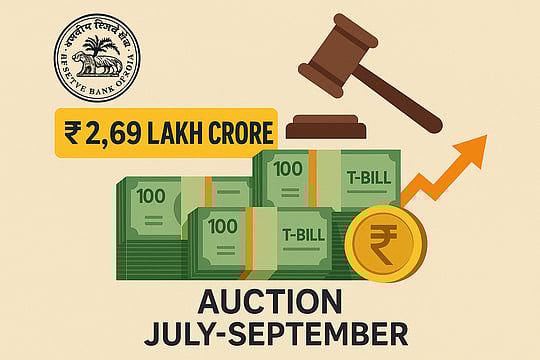 RBI To Auction Rs 2.69 Lakh Crore In T-Bills Between July And September