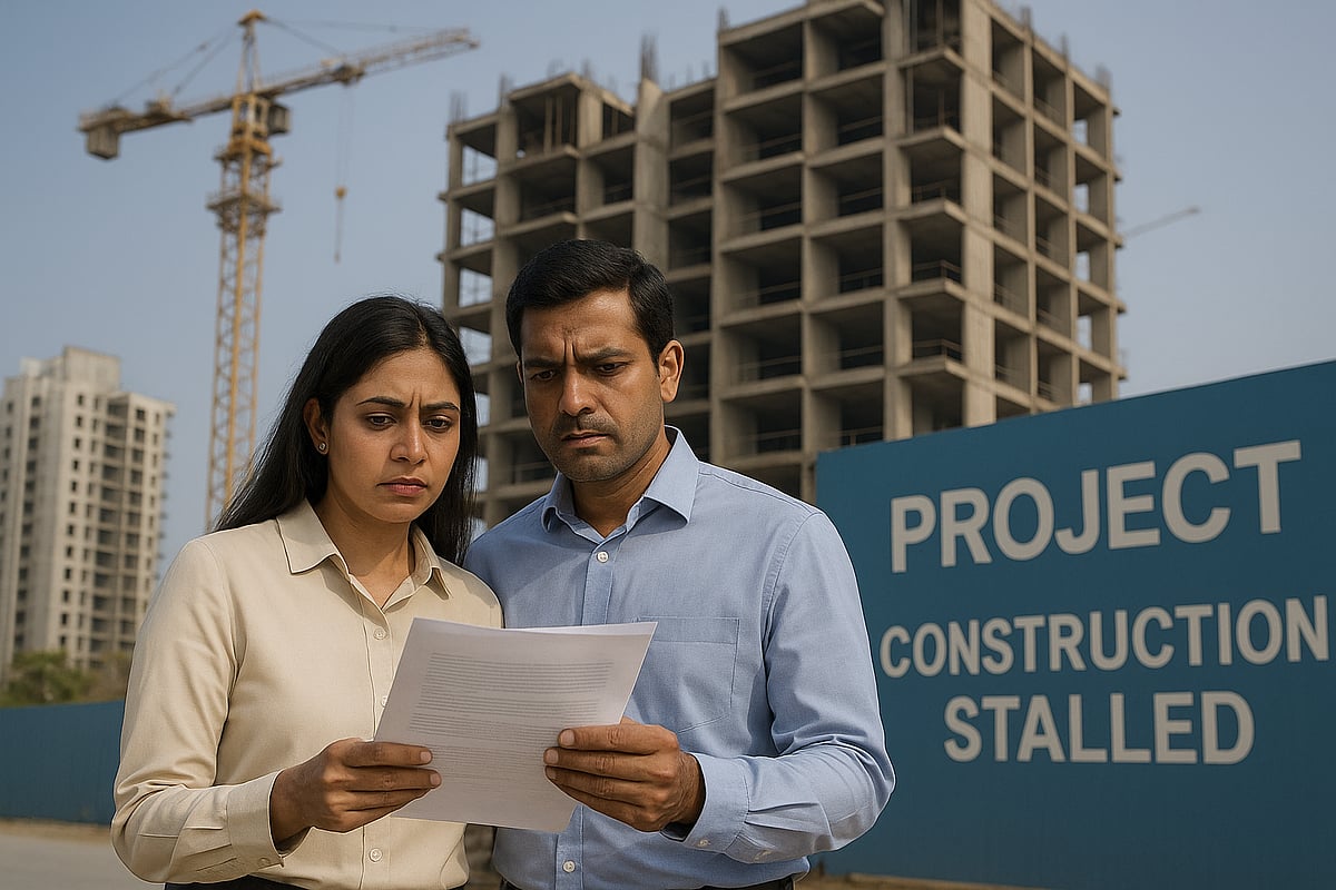 image created using AI : Builders Exploiting ‘Force Majeure’ Loophole: Homebuyers Left in the Lurch
