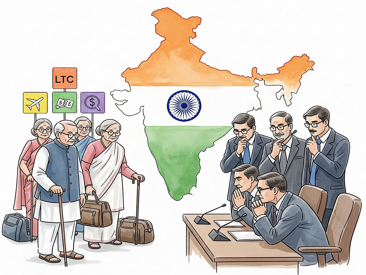 AI-Generated : Central government pensioners demand LTC after retirement, government takes it on official record