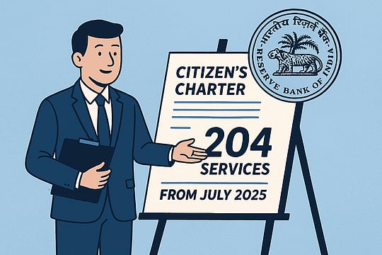 RBI Expands Citizen's Charter to 204 Services, From July 2025