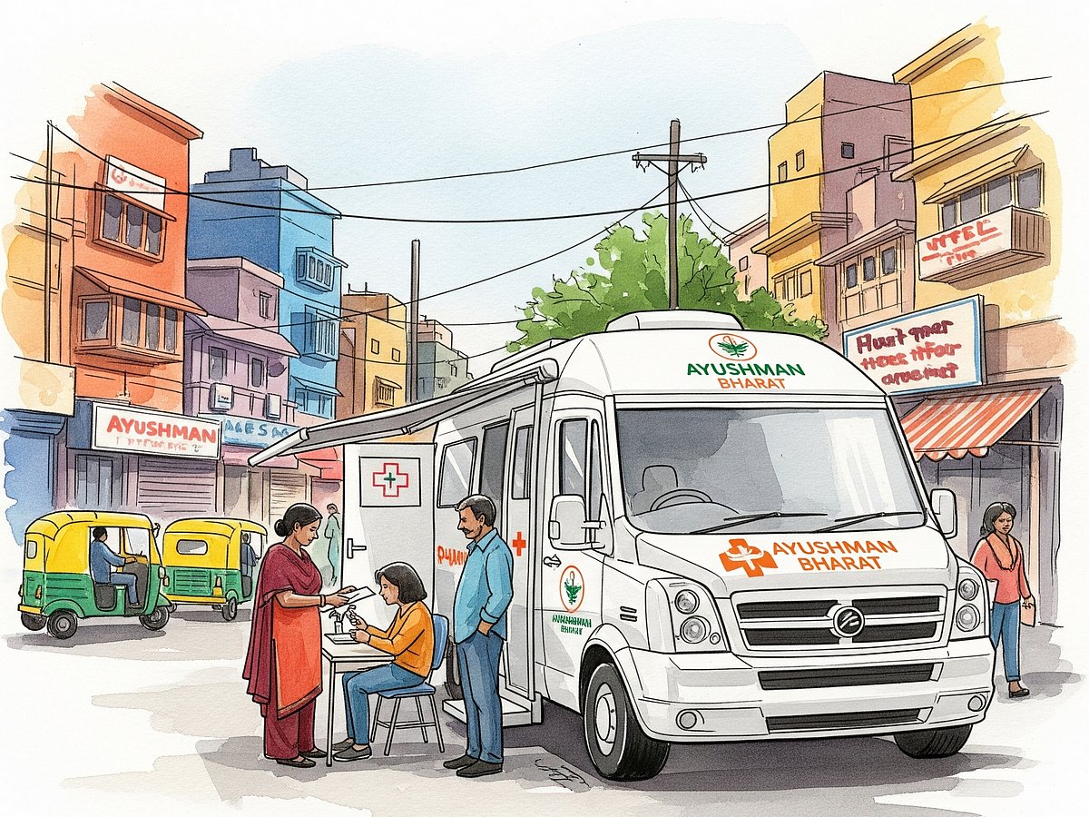 AI-Generated : Delhi government starts Ayushman Bharat registration vans for beneficiaries to get medical treatment