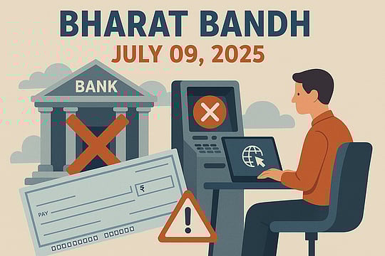 Bharat Bandh July 09, 2025: Netbanking On, But Cheque Clearing, ATMs Could Be Disrupted
