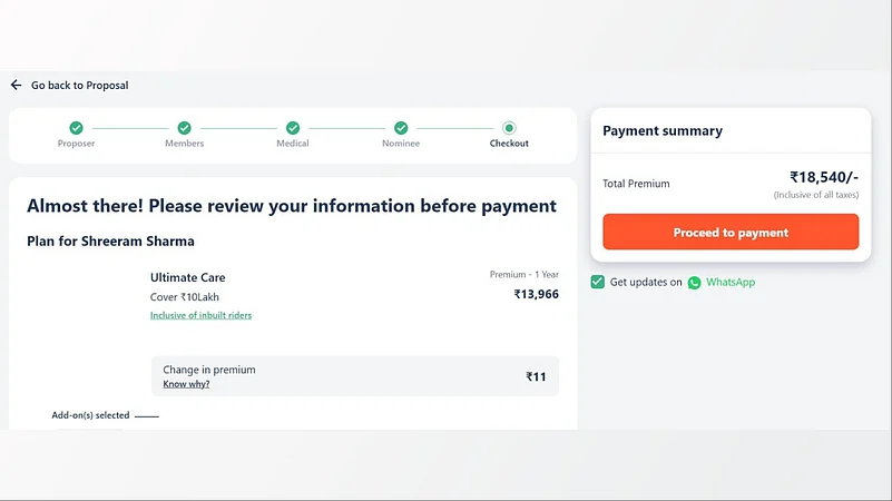 Premium Payment Before Proposal Is Accepted By Insurer