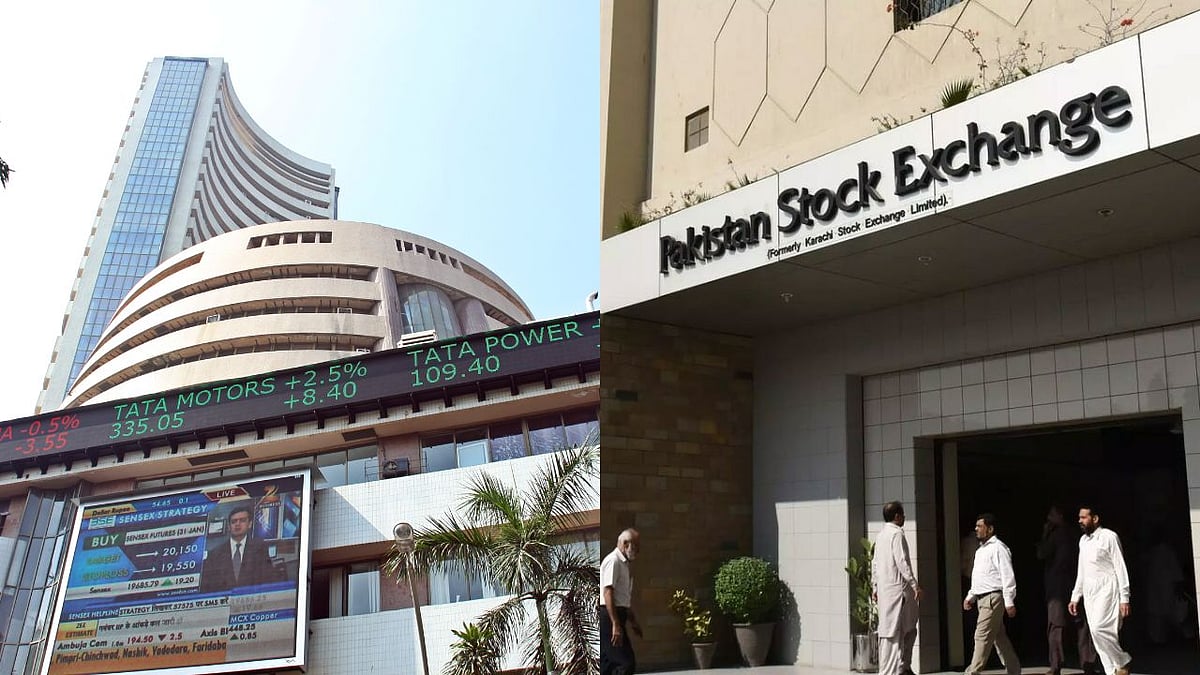India's benchmark indices fell nearly 1 per cent, while Pakistan's rose over 1 per cent - Wikimedia