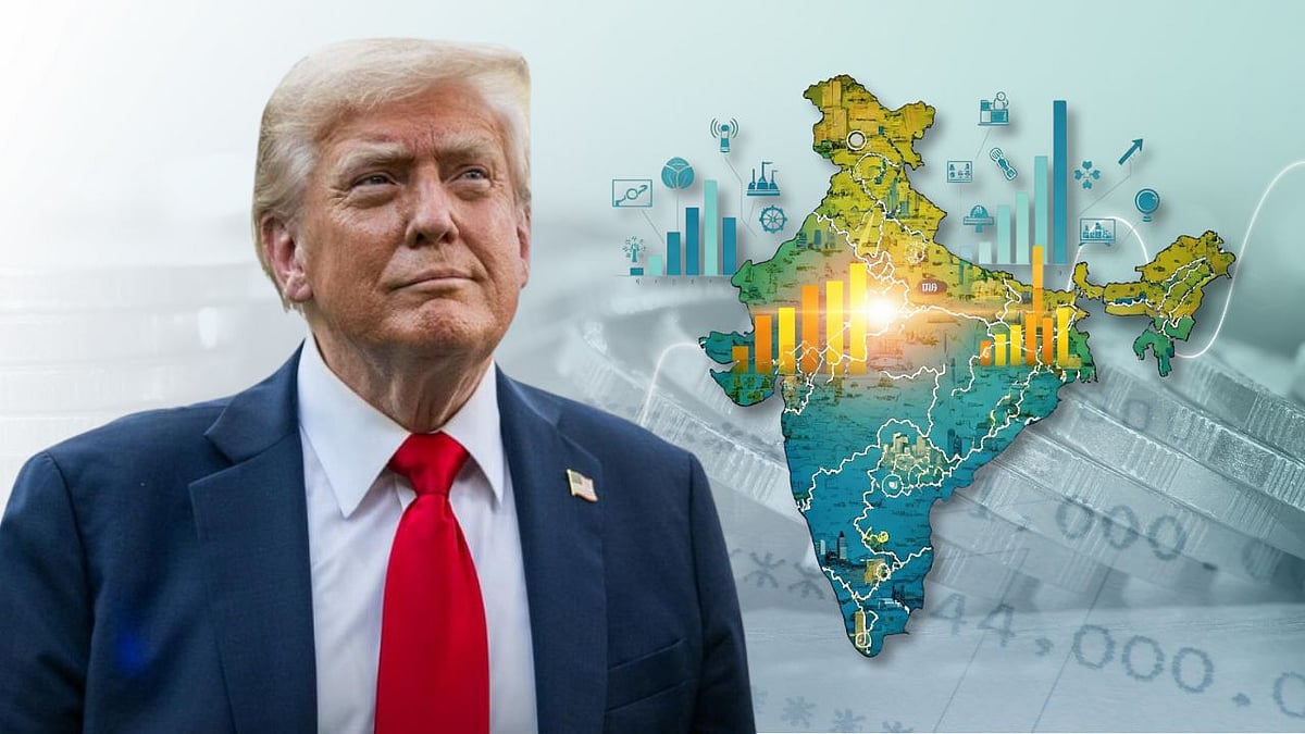 Truth Social/@realDonaldTrump, Gemini AI, Canva : India is currently the worlds fastest growing major economy, according to International Monetary Fund.