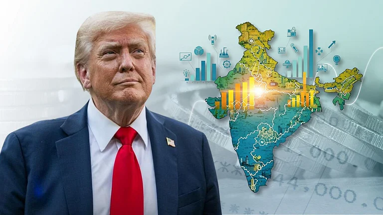 India is currently the world's fastest growing major economy, according to International Monetary Fund. - Truth Social/@realDonaldTrump, Gemini AI, Canva