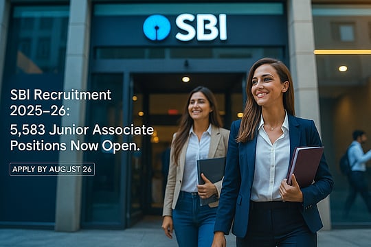 SBI Announces 5,583 Junior Associates Vacancies In 2025–26; Check Details
