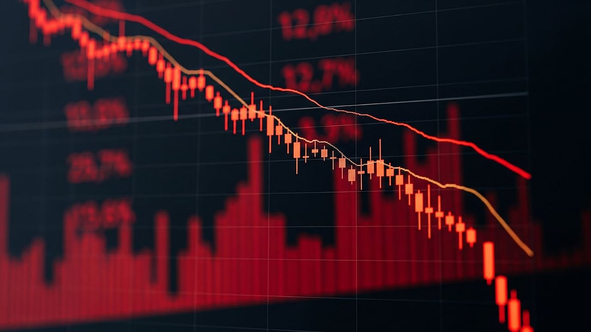 Gemini AI : Leading the decline, BSE shares fell up to 7.76 per cent. (AI-generated)