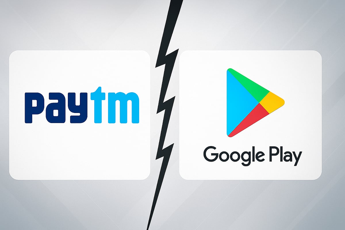 Google Play Cuts Off PayTM UPI and Vodafone/Idea Billing in India - Image created using AI