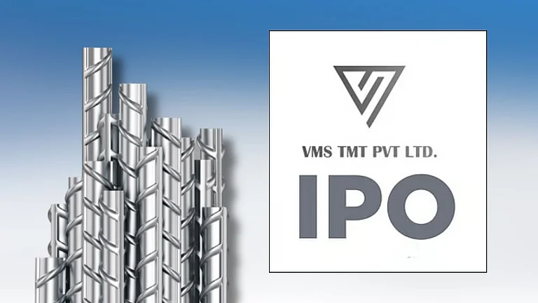 VMS TMT Ltd, established in 2013, manufactures thermo mechanically treated (TMT) bars  - Canva
