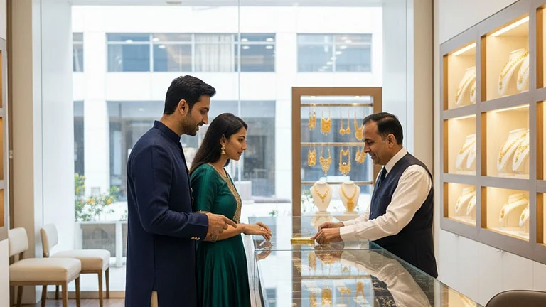 Despite the strong rally, gold continues to shine during festivals like Dhanteras. (AI-generated) - Gemini