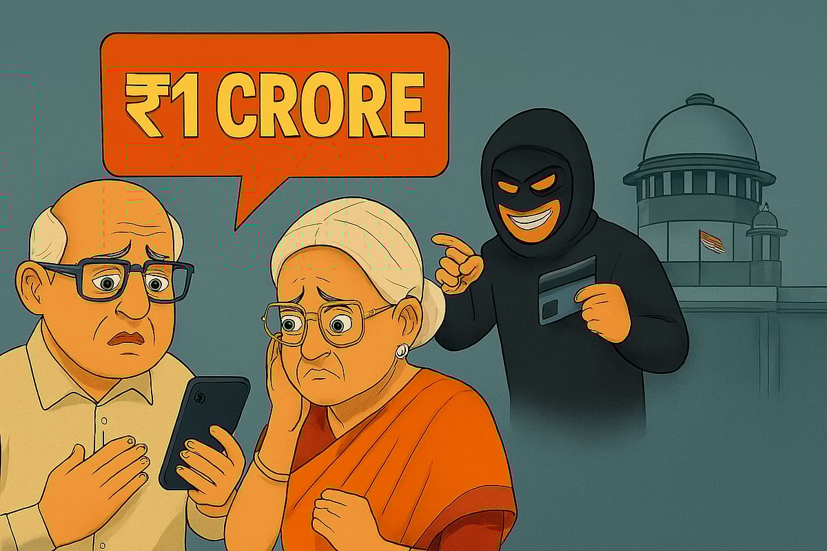 AI generated : Supreme Court intervenes in digital arrest fraud with elderly