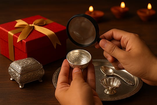 Got Silver Items As A Diwali Gift? Check Whether They Are Plated Or Real Silver
