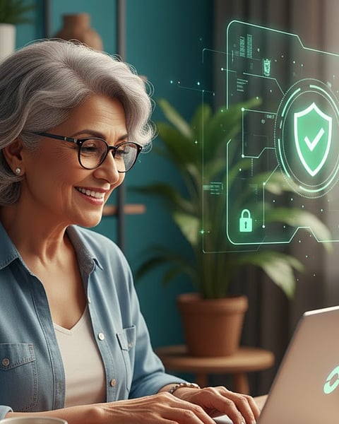 Protect Seniors From Online Scams (AI Generated Image)