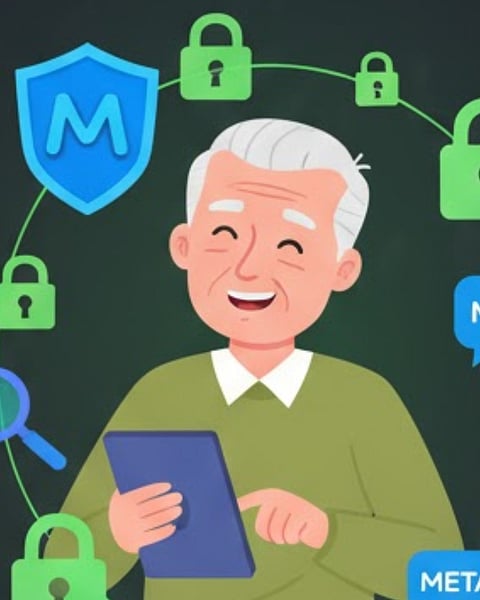 Protect Seniors From Online Scams (AI Generated Image)