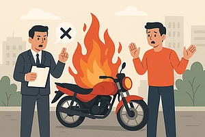 Why Many Two-Wheeler Fire Claims Get Rejected — And How To Avoid It