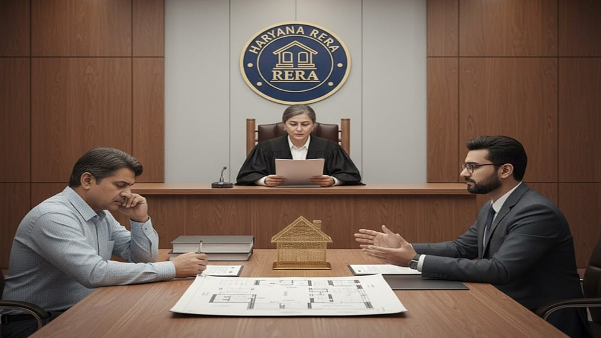 Representative Image Generated by Gemini AI : The Haryana RERA ruling affirms a definitive position on delay compensation for homebuyers.