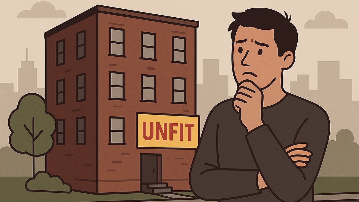  Building Gets an Unfit Tag (AI Generated Image)