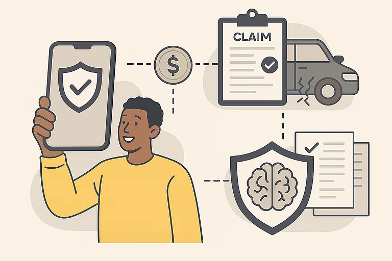 Futuristic Insurance Concept - AI