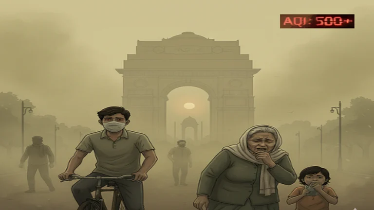 Air pollution in Delhi crosses hazardous level - AI generated