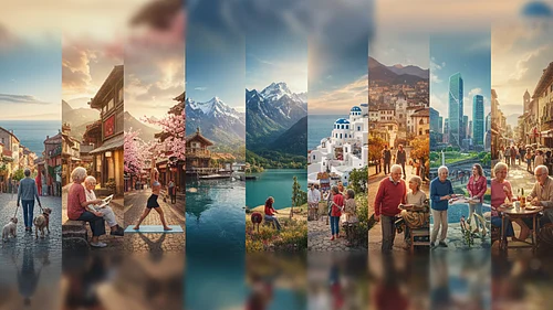 AI Generated : 10 destinations for retirees