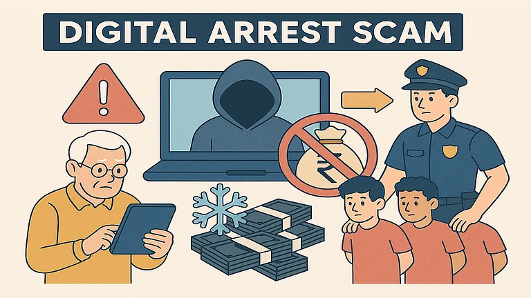 Delhi Police arrested five suspects in the senior citizen's digital arrest scam - AI