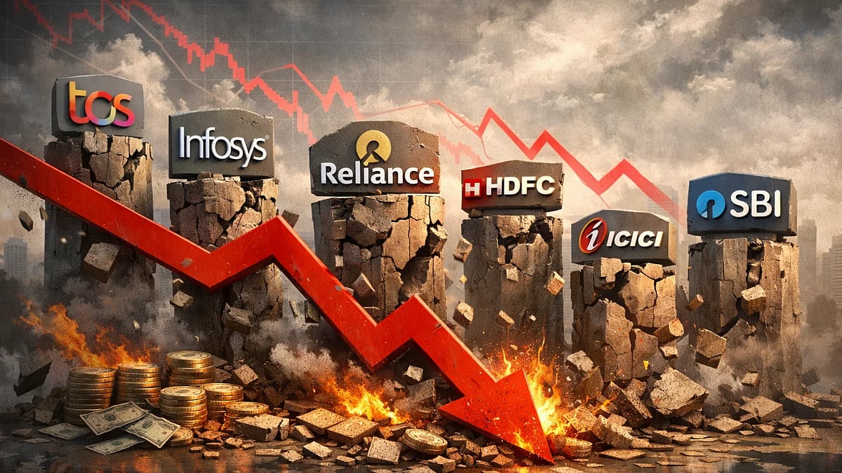 Market Cap Erodes Of Top 6 Companies (AI Image) - null